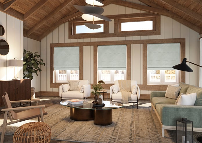 Odessa Velvet, Smoke - Twist&Fit Roman Blind - Image 7